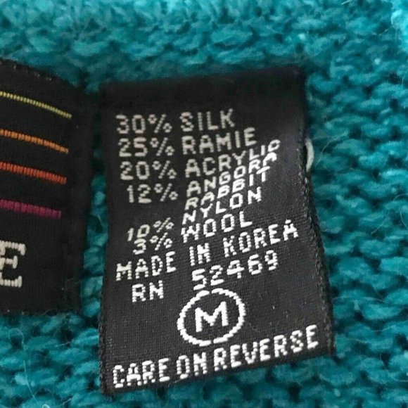 Rainbow Ridge Womens Sweater Vest M Blue/Green Short Sleeve V-Neck Ribbed Knit - Picture 6 of 8